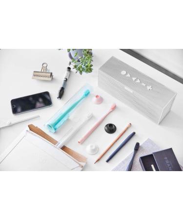 Eco-Friendly Reusable Toothbrush with Stand - Soft Nylon Bristles in Rose Pink | Sustainable Dental Care - Buy Online on GoSupps.com