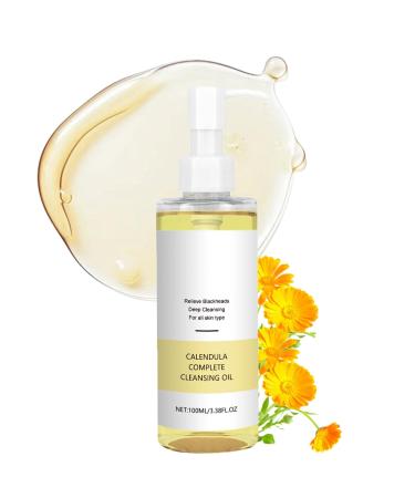 Calendula Makeup Remover Cleansing Oil Calendula Cleansing Oil For Face Deep Pore Cleanser Oil Relieve Blackhead Deep Cleansing Oil For Cleansing Of Pores Oil Cleanser Effect For All Skin Type