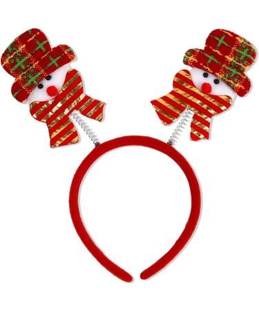 amangul Christmas Theme Headband Bowknot Snowman Hairhoop Party Props Accessories Festival Party Hairband Kids Adult Headwear(Snowman Red Gold Sca) - Buy Online on GoSupps.com