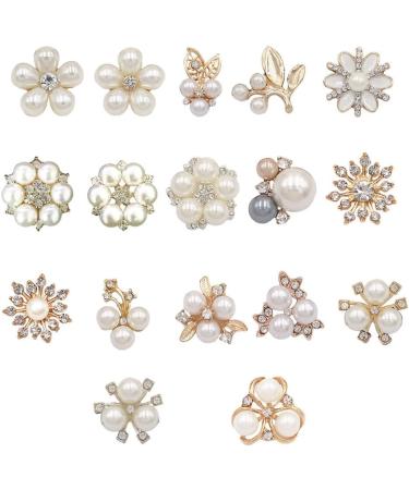 CLSSLVVBN 2 Pieces Hairpin Elegant Headdress Shiny Rhinestones Delicate Pearl Flower Buckle Hair Accessories for Wedding Flower Center 1 - Buy Online on GoSupps.com