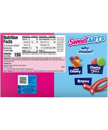 SweeTARTS Giant Chewy Candy 1.5oz Packets - Pack of 36 | Bulk 1.5oz Chewy Candy Packs - Buy Online on GoSupps.com