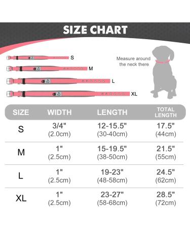 Joytale Extra Large Dog Collar - Softly Padded Neoprene Reflective Nylon Wide Collar for XL Dogs - Pink (1 Pack) - Buy Online on GoSupps.com
