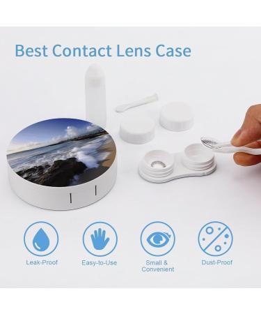 Buy Beach Print Contact Lens Case - Travel-Friendly Plastic Case | International Shipping Available - Buy Online on GoSupps.com