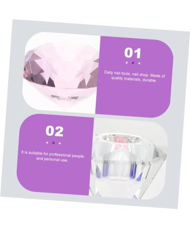 POPETPOP 3 Pcs Nail Art Crystal Cup Liquid Powder Dappen Dish Glass Containers with Lids Dappen Dish Bowl Diamond Dappen Dish Glass Dappen Dish Decorative Plate White Crystal Manicure 5.5x5.5cmx3pcs Pinkx3pcs - Buy Online on GoSupps.com