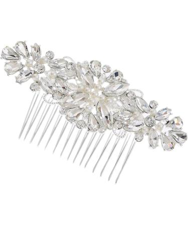 Angoily 1pc Wedding Hair Comb Rhinestone Hair Comb Alloy Hair Comb Hair Combs for Women Bling Hair Comb Pearl Wedding Comb Pearl Hair Comb Pearl Side Comb Vintage Hair Piece Miss - Buy Online on GoSupps.com