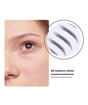 Lurrose 4 Sheets 6D Hair Eyebrow Tattoo Stickers | Natural Peel Off False Eyebrow Makeup Sticker in Brown-02 - Buy Online on GoSupps.com