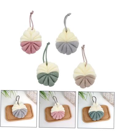 NOLITOY 4 Pcs Bath Bouquet Body Scrubber - Exfoliating Mesh Pouf & Shower Loofah | Spa Quality Shower Scrubber for Deep Cleaning & Relaxation - Buy Online on GoSupps.com