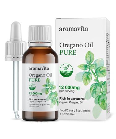 Essential Organic Oil of Oregano-100% Pure Undiluted Greek Oregano Oil with Carvacrol - Over 86% Non-GMO Extra Strength Oregano Oil Organic Liquid Drops 1 FL.OZ/30ml 1 Fl Oz (Pack of 1)