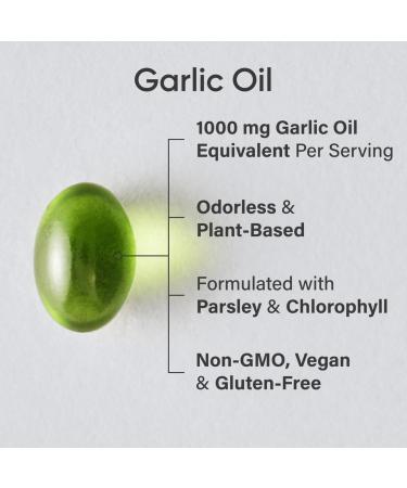 Sports Research Plant-Based Garlic Oil with Parsley & Chlorophyll - 150 Veggie Softgels for Immune Support - Buy Online on GoSupps.com