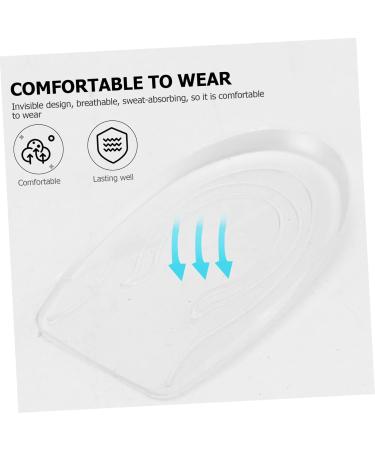 Beaupretty Silicone Heightening Insoles - Invisible Shoe Inserts for Extra Comfort & Height | 2 Pairs of Transparent Half Pads (8.5X5.5CM) - Ideal for Boots & Everyday Wear - Buy Online on GoSupps.com