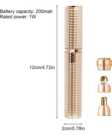 Facial hair remover hair removal device Eyebrow Shavers Efficient and Safe Electric TrimmersPortable and Practical Eyebrow Trimmer for Women Makeup and Facial Hair Gold - Buy Online on GoSupps.com