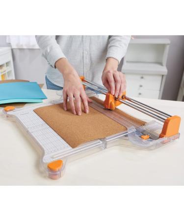 Fiskars ProCision  Rotary Bypass Paper Trimmer - 12 Cut Length - Craft Paper and Mixed Media Cutter with Grid Lines Orange - Buy Online on GoSupps.com