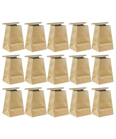 Healifty Kraft Paper Bags Kraft Paper Disposable Emesis Bags Portable s Leak-Proof Vomit Bags Sickness Bags Small Cleaning Bags for Airplane Travel 15pcs Mini Trash Bags