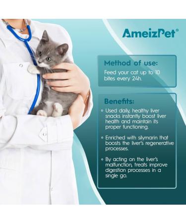 AmeizPet Healthy Liver Cat Treats - 65g (2.3oz) Nutritious Liver Snacks for Cats - Buy Online on GoSupps.com