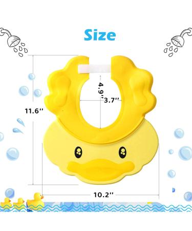 Silicone Hair Washing Hat for Toddlers | Adjustable Shampoo Cap for Kids - Yellow - Buy Online on GoSupps.com