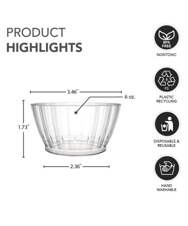 Party Essentials N6122021 Elegance/Deluxe Plastic Bowl 6-Ounce Capacity Clear (Case of 240) - Buy Online on GoSupps.com