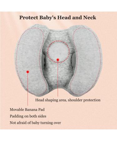 Baby Travel Neck Support Pillow - Infant Headrest for Car Seat & Stroller - Grey - Buy Online on GoSupps.com