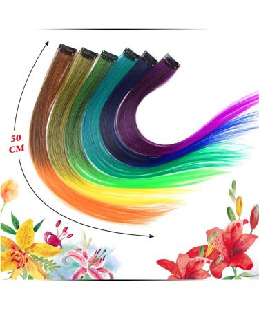 Buy 20 Color Long Straight Synthetic Hair Extensions | Wavy Pure Clip-In Fashion Wig | International Shipping - Buy Online on GoSupps.com