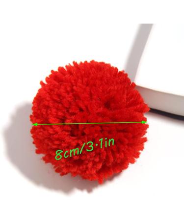 10 Pcs Large Yarn Pom Poms - 3 Inch Acrylic Yarn Balls for Hats & Decorations - DIY Craft Pompoms - Buy Online on GoSupps.com