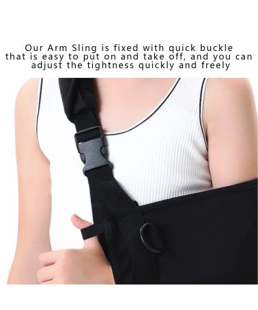 Kids Shoulder Immobilizer Arm Sling with Waist Belt - Pediatric Breathable Support Brace for Shoulder Injury (Small, Black) - Buy Online on GoSupps.com