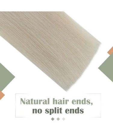 LAAVOO Blonde Micro Link Extensions - 50g Real Remy Human Hair 45cm Platinum Blonde #60 Invisible Micro Bead Hair Extensions - Buy Online on GoSupps.com