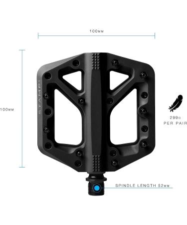 Crankbrothers Stamp Flat BMX/MTB Bike Pedal - Black Small | Adjustable Grip | Minimal Profile - Buy Online on GoSupps.com