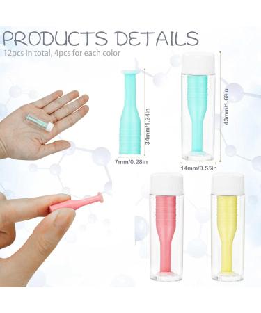 12Pcs Soft Contact Lens Remover Tool Set - Applicator & Plunger for Hard/Soft Scleral Lenses - Includes Plastic Bottle (Pink Yellow Green) - International Shipping Available - Buy Online on GoSupps.com