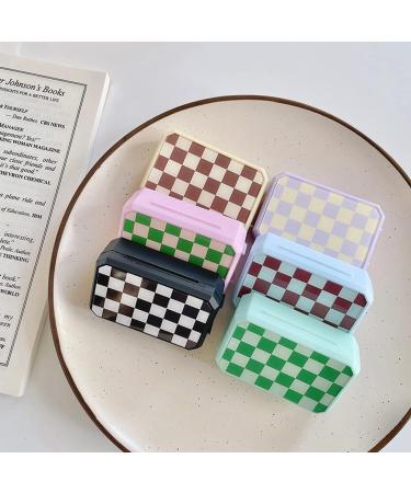 Buy Tide Checkerboard Cosmetic Contact Lens Box - Black & White Unisex Blue Color - International Shipping Available - Buy Online on GoSupps.com
