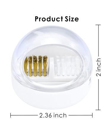 AMAZDIP Nail Drill Bits Cuticle Cleaner Case Tool - 2-in-1 Steel Wire & Nylon Brush for Carbide/Ceramic Bits - White - Buy Online on GoSupps.com