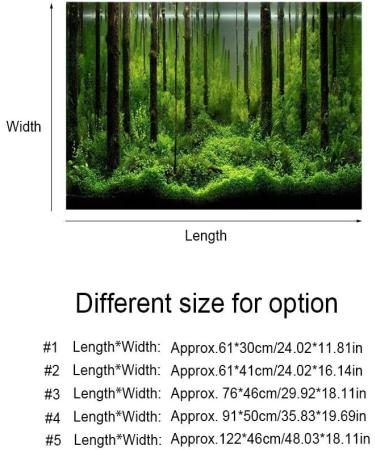 Aquarium Background Decoration PVC Adhesive Underwater Forest Tank Background Poster Double Sides Backdrop Decoration Paper for Aquarium(76 46cm) - Buy Online on GoSupps.com