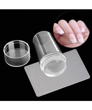 Allazone Clear Nail Stamper Double Sided Nail Art Stamper Clear Silicone Nails Stamping Jelly Nail Art Stamping Stamper for Manicure Tools (2 PCS) - Buy Online on GoSupps.com