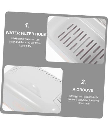 Ciieeo 3pcs Soap Box Body Wash Container Non Soap Holder Leak Proof Containers Soap Container with Drain Soap Rack Soap Draining -mount Soap Dish Household Travel White Storage Rack Abs - Buy Online on GoSupps.com