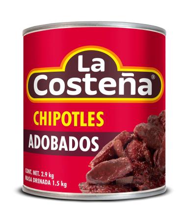 La Costena Chipotle in Adobo 2.8kg / Mexican Chipotle Chilli Peppers in Adobo Sauce Large Can