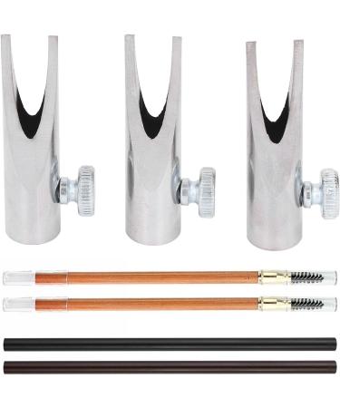 Aluminum Alloy U Shaped Slot Eyebrow Pencil Sharpening Tool with Detachable Cover Eyeliner Sharpeners Eyebrow Sharpening Tool for Beginners (Silver) - Buy Online on GoSupps.com