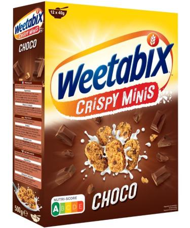 Weetabix Minis Choco Whole Wheat Cereal with Chocolate Chips 12 Pack