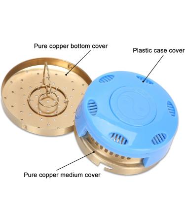 Copper Moxa Box for Moxibustion Therapy - Treat Back Pain Muscle Stiffness Tendonitis & More with Warmwood Moxa Stick Box - Buy Online on GoSupps.com