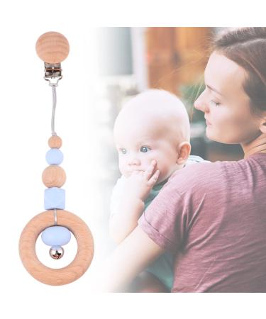 Healifty Silicone Food Grade Teething Toy Pacifier Clip for Toddlers - Blue Molar Relief Beads Teether with Safety Features - Sensory Beech Toy for Infants - 21X6X1cm - Buy Online on GoSupps.com