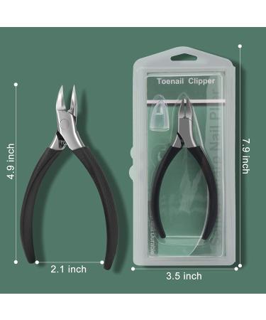 CGBE Professional Podiatrist Toenail Clippers for Thick & Ingrown Nails - Stainless Steel with Silicone Handle - Ideal for Seniors - Black - Buy Online on GoSupps.com