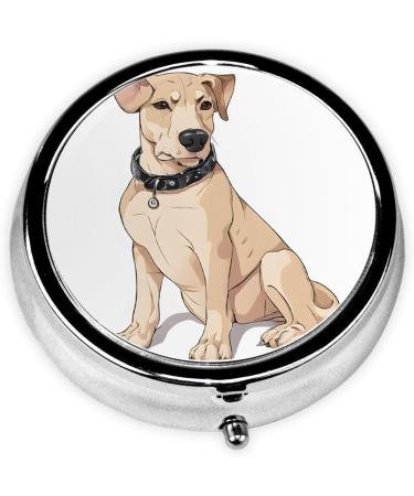 Shop French Cute Bulldog Round Pill Box | 3 Compartment Decorative Pill Organizer for Travel & Vitamins - Buy Online on GoSupps.com