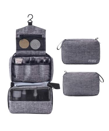 KAEHA SUN-059-14 Outdoor Travel Cosmetic Storage Bag Portable with Hook Waterproof Scratch Resistant Multifunctional Gray