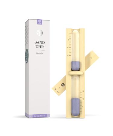 Lowell sauna hourglass - lavender saunahr - purple sand sauna watch - ideal sauna accessories - from natural ash wood high quality workmanship - robust and heat -resistant - 15 min lavender - purple - Buy Online on GoSupps.com