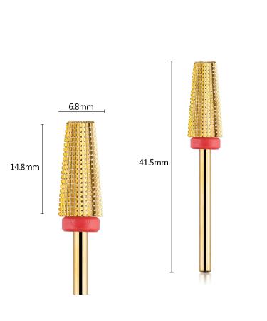 5 in 1 Gold Fine Nail Drill Bit Set for Acrylic Nails - Professional Nail Tech Must-Have - Buy Online on GoSupps.com