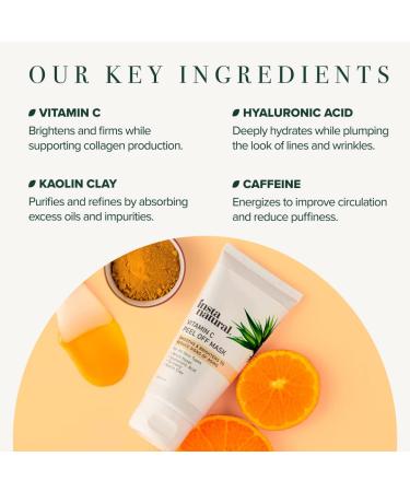 InstaNatural Vitamin C Peel Off Mask - 2 fl oz (60 ml) | Brightening, Hydrating, Anti-Aging Skincare - Buy Online on GoSupps.com