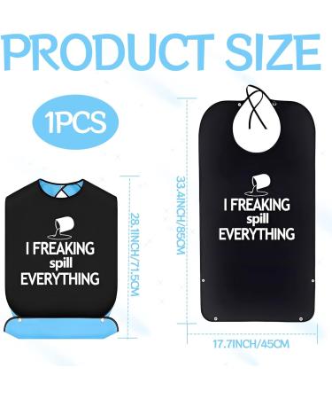 Adult Bib for Seniors - Washable & Reusable Waterproof Bib with Debris Collector | Men & Women - Buy Online on GoSupps.com