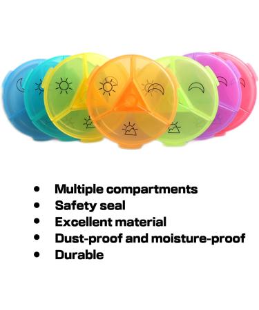 7-Day Portable Travel Pill Dispenser and Reminder Box | Detachable & Easy-to-Carry Pill Organizer for Vitamins and Medications (3 Times a Day) - Buy Online on GoSupps.com