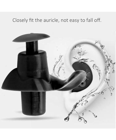 Buy Silicone Waterproof DustProof Spiral Earplugs for Swimming - Portable Box & Super Sound Lead - 2 Pack (Black - Buy Online on GoSupps.com