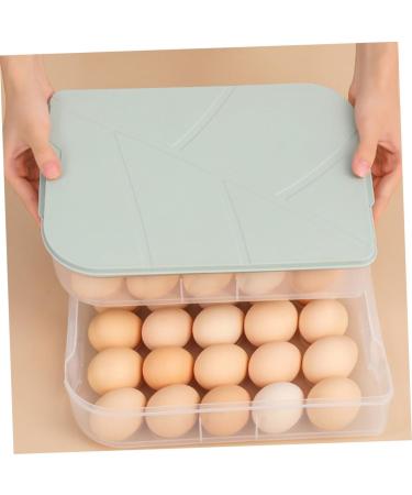 Uonlytech 3pcs Egg Storage Box Cup Holder Storage Bins with Lid Egg Dish Boiled Egg Box Household Pp re-usable - Buy Online on GoSupps.com