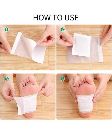 Kapmore 100pcs Foot Pads for Anti-Stress Relief, Natural Cleansing Foot Pads with Adhesive Sheets, White - Foot Care Essential - Buy Online on GoSupps.com