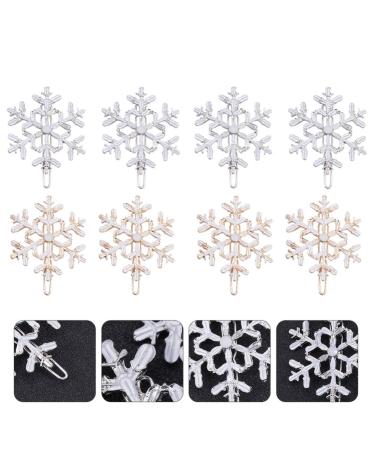 Frcolor 8pcs Christmas Snowflake Hair Clips | Stylish Hair Jewelry & Headgear for Women | Perfect Holiday Gift - Buy Online on GoSupps.com