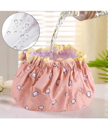 Reusable Waterproof Shower Hoods for Women & Girls - 2-Pack Blue & Pink | Perfect for Spa & Salon - Buy Online on GoSupps.com